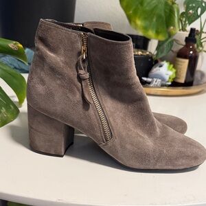 Cole Haan Suede Ankle Boots - Taupe w zipper, no box, size 10